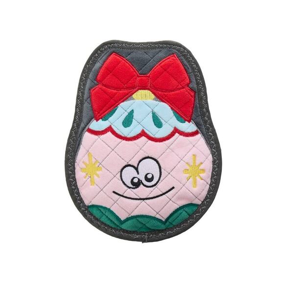 Joyhound Rip Roarin Tough Super Squeaker‎ Pink Ornament Dog Toy Christmas Plush - Picture 1 of 3